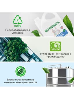 Крем-мыло Synergetic «Кокосовое молочко», антибактериальное, 3.5 л