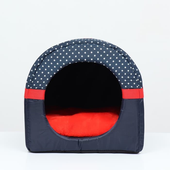 Дом-трансформер для животных «Норка», 45×35×35 см, оксфорд, бязь, искусственный мех, синий