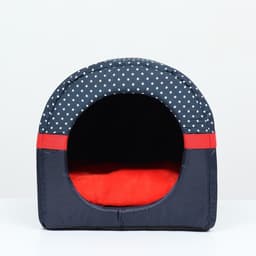 Дом-трансформер для животных «Норка», 45×35×35 см, оксфорд, бязь, искусственный мех, синий