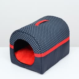 Дом-трансформер для животных «Норка», 45×35×35 см, оксфорд, бязь, искусственный мех, синий