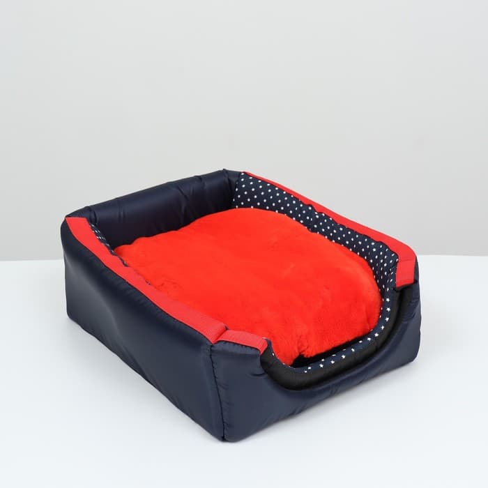 Дом-трансформер для животных «Норка», 45×35×35 см, оксфорд, бязь, искусственный мех, синий