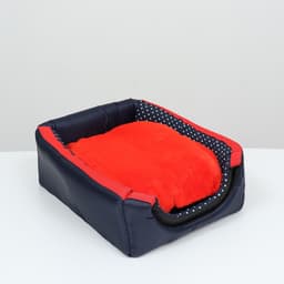 Дом-трансформер для животных «Норка», 45×35×35 см, оксфорд, бязь, искусственный мех, синий