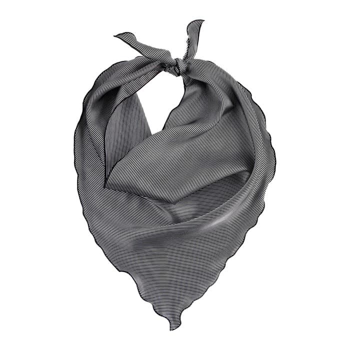 Бандана черная в полоску, размер 85×44 см