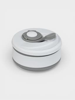 Стакан складной с крышкой Доляна «С собой», 350 мл, 8.5×14 см, серый