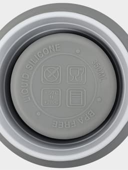 Стакан складной с крышкой Доляна «С собой», 350 мл, 8.5×14 см, серый