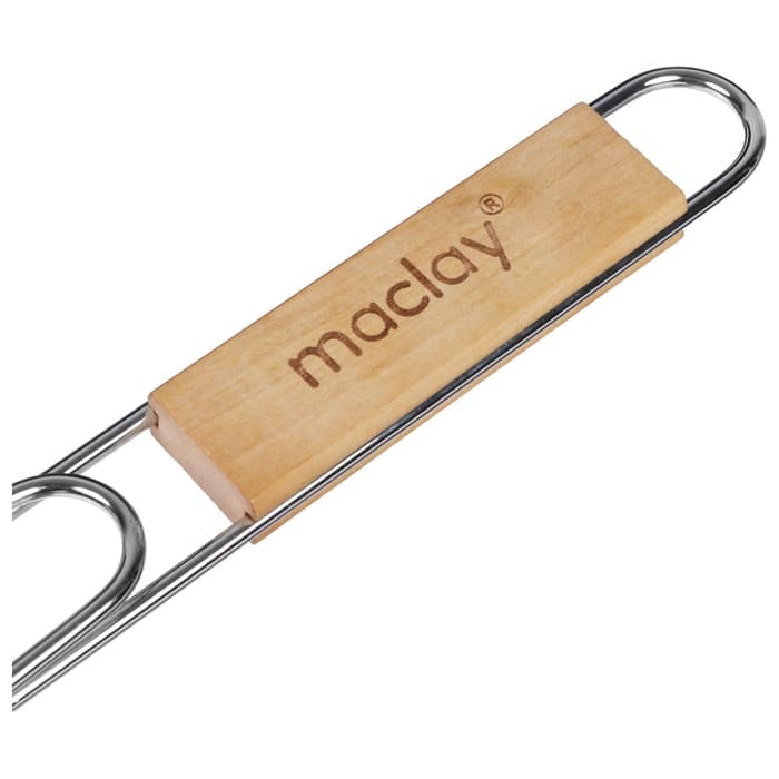 Решётка гриль для овощей Maclay, двойная, хромированная сталь, 49×14×7 см, рабочая поверхность 27×17 см