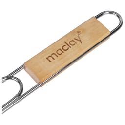 Решётка гриль для овощей Maclay, двойная, хромированная сталь, 49×14×7 см, рабочая поверхность 27×17 см