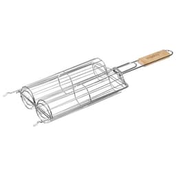 Решётка гриль для овощей Maclay, двойная, хромированная сталь, 49×14×7 см, рабочая поверхность 27×17 см