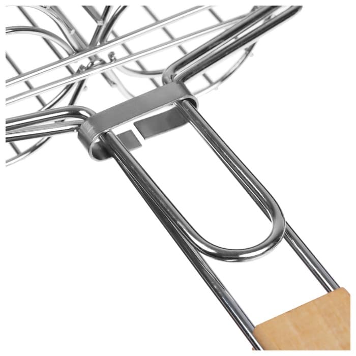 Решётка гриль для овощей Maclay, двойная, хромированная сталь, 49×14×7 см, рабочая поверхность 27×17 см