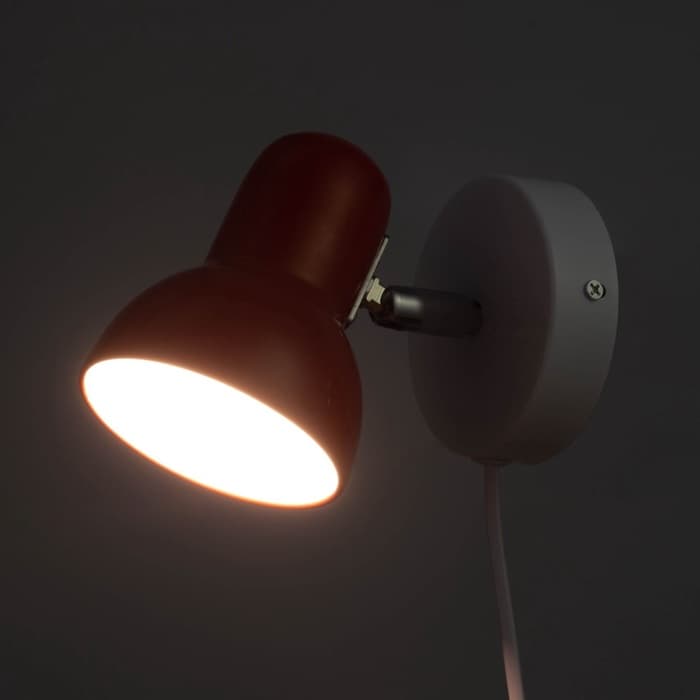 Бра с проводом «Севантос» Е27 40 Вт красный 9×9×14 см