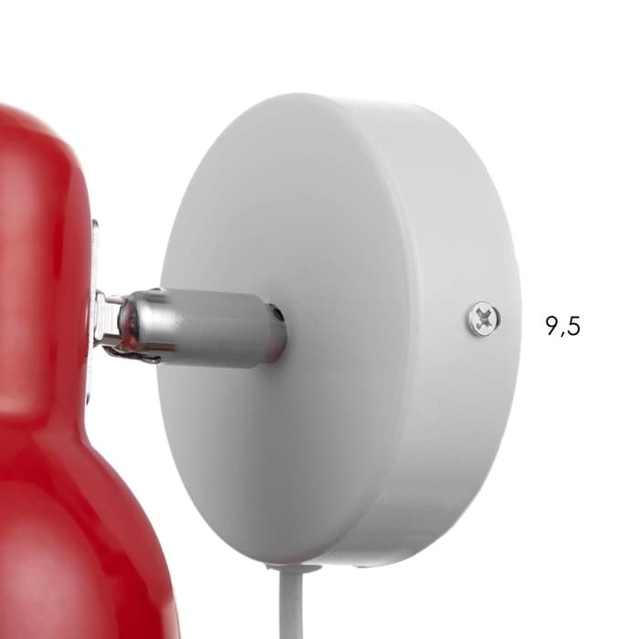 Бра с проводом «Севантос» Е27 40 Вт красный 9×9×14 см