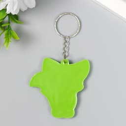 Брелок для ключей на кольце «Лисёнок с кактусом-сердечком», резина, 5.5×5.5 см