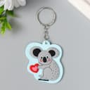 Брелок для ключей на кольце «Румяная коала с сердечком», резина, 5×5.5 см