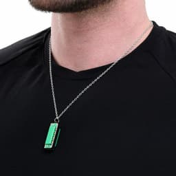 Губная гармошка Music Life 4 отверстия, 8 тонов, 3.5×1.5×1 см, цепь 28 см, зеленая