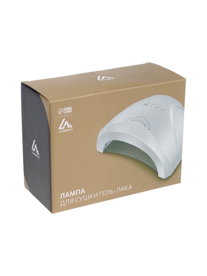 Лампа для маникюра Luazon LUF-17, UV/LED, 30 диодов, 48 Вт, таймер, USB, белая