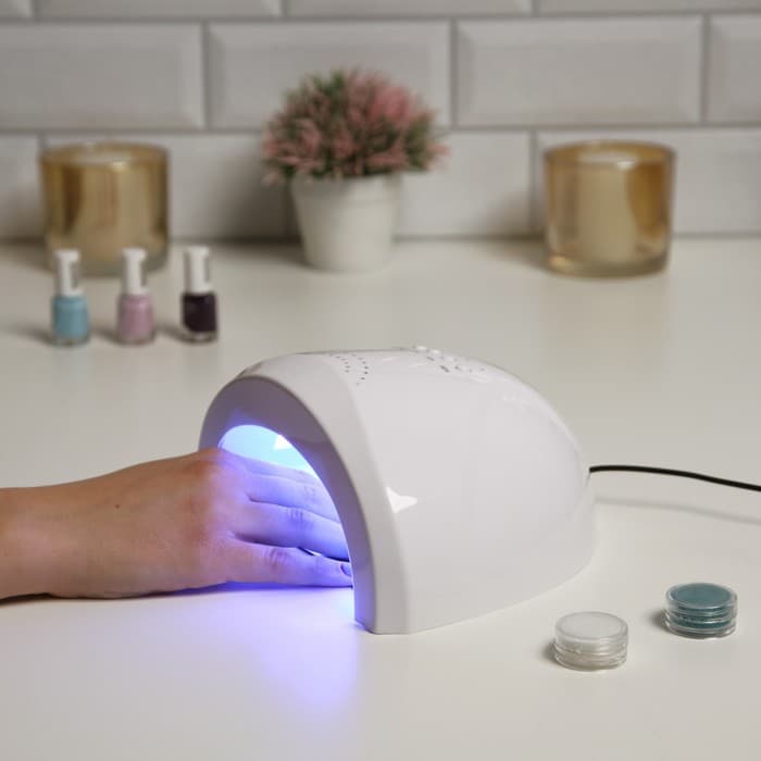 Лампа для маникюра Luazon LUF-17, UV/LED, 30 диодов, 48 Вт, таймер, USB, белая