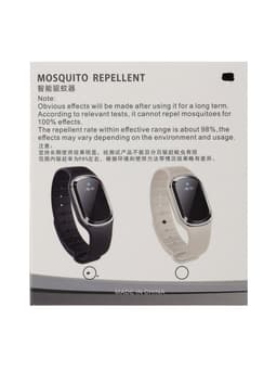 Браслет - отпугиватель комаров LRI-01, ультразвуковой, наручный, 10 м², АКБ, 40 мАч, чёрный