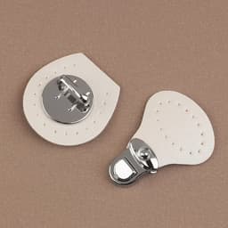 Застёжка для сумки, пришивная, 6×4 см, цвет белый, серебряный