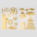 Наклейка интерьерная зеркальная «Путешествия», декор на стену, 31.5×41 см, МИКС