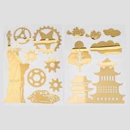 Наклейка интерьерная зеркальная «Путешествия», декор на стену, 31.5×41 см, МИКС