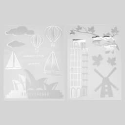 Наклейка интерьерная зеркальная «Путешествия», декор на стену, 31.5×41 см, МИКС