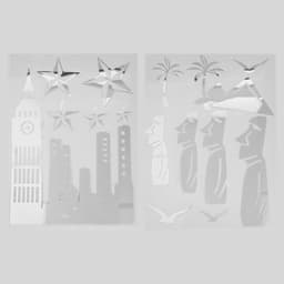 Наклейка интерьерная зеркальная «Путешествия», декор на стену, 31.5×41 см, МИКС