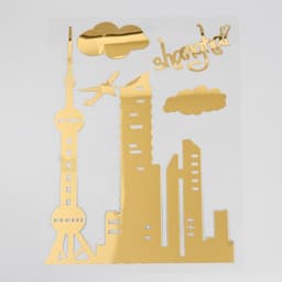 Наклейка интерьерная зеркальная «Путешествия», декор на стену, 31.5×41 см, МИКС