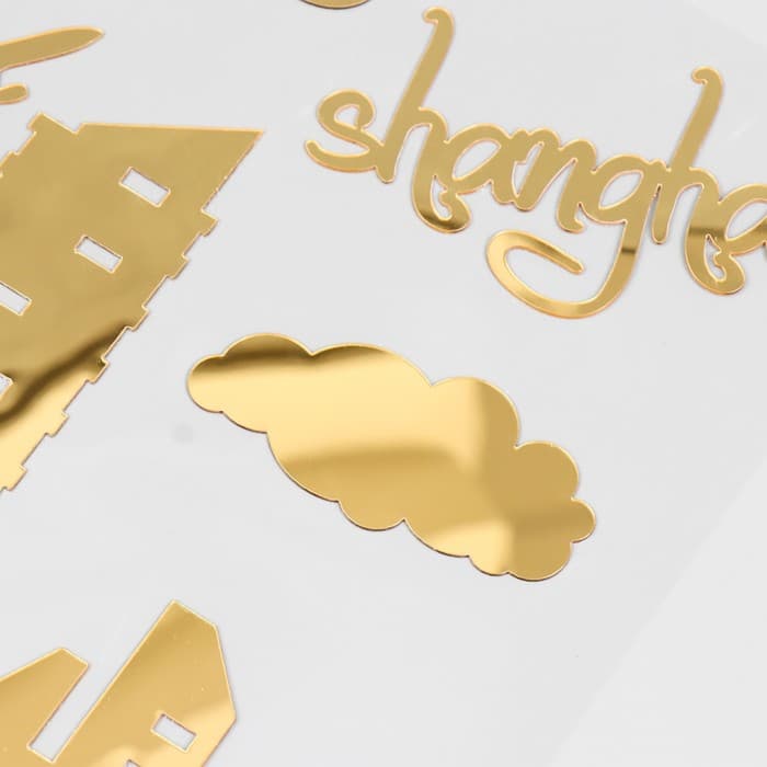 Наклейка интерьерная зеркальная «Путешествия», декор на стену, 31.5×41 см, МИКС