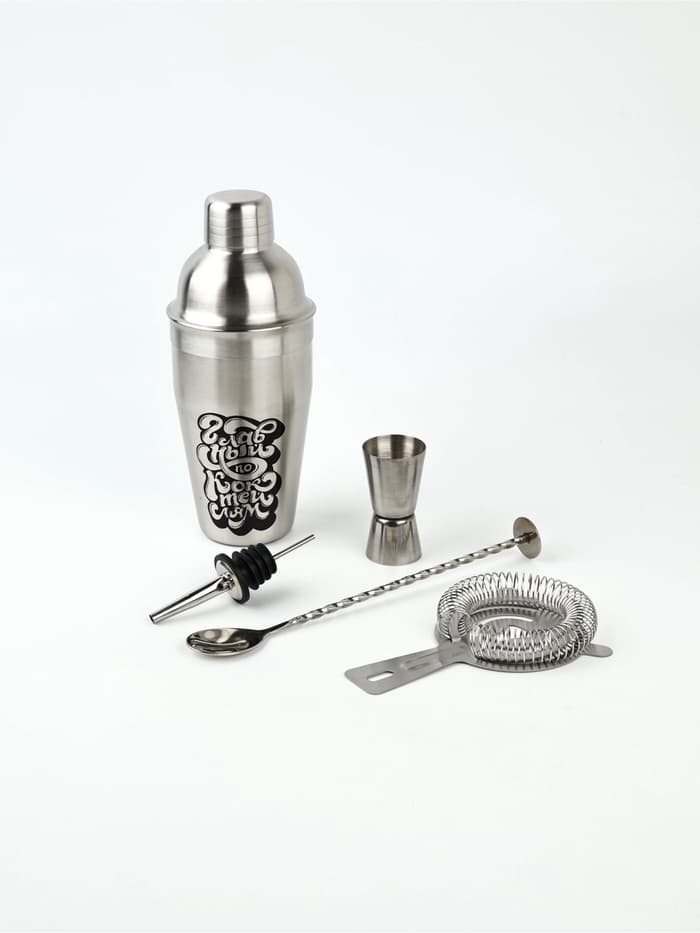 Подарочный набор барный «Bartender»: 5 предметов, карточки с рецептами