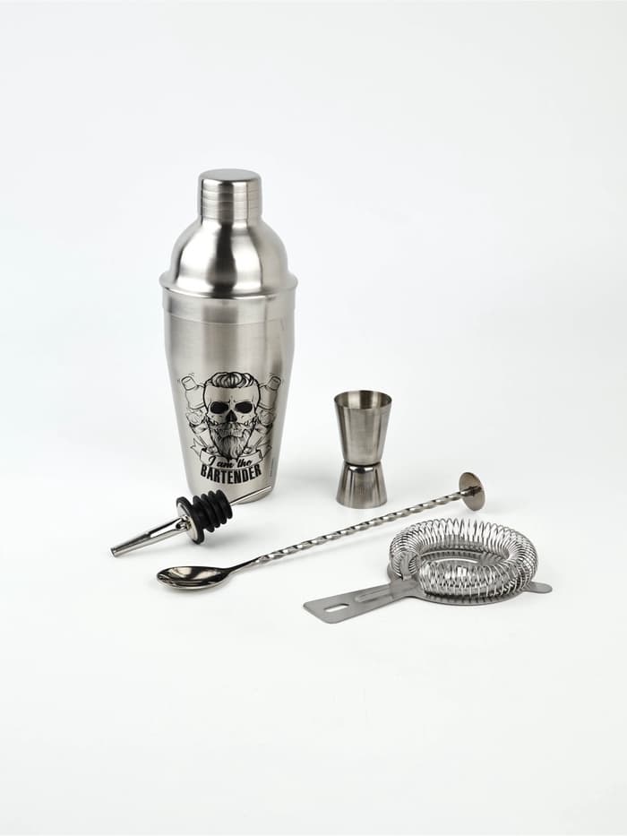 Подарочный набор барный «Крутой бармен», 5 предметов, карточки с рецептами