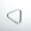 Карабин треугольный, 4 см, серебристый