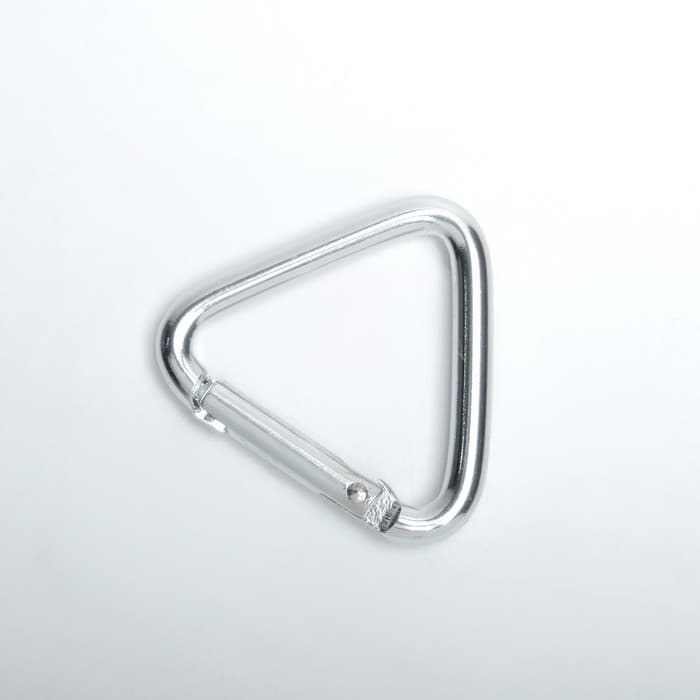 Карабин треугольный, 4 см, серебристый