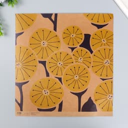 Бумага для скрапбукинга двусторонняя крафт «Цветы», плотность 180 г, 30.5×32 см