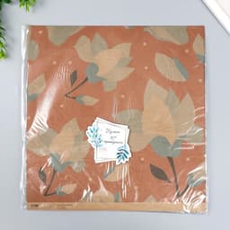 Бумага для скрапбукинга двусторонняя крафт «Цветы», плотность 180 г, 30.5×32 см