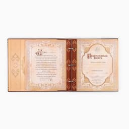 Родословная книга с рамкой под фото «Семейная», 21.5×23.7 см