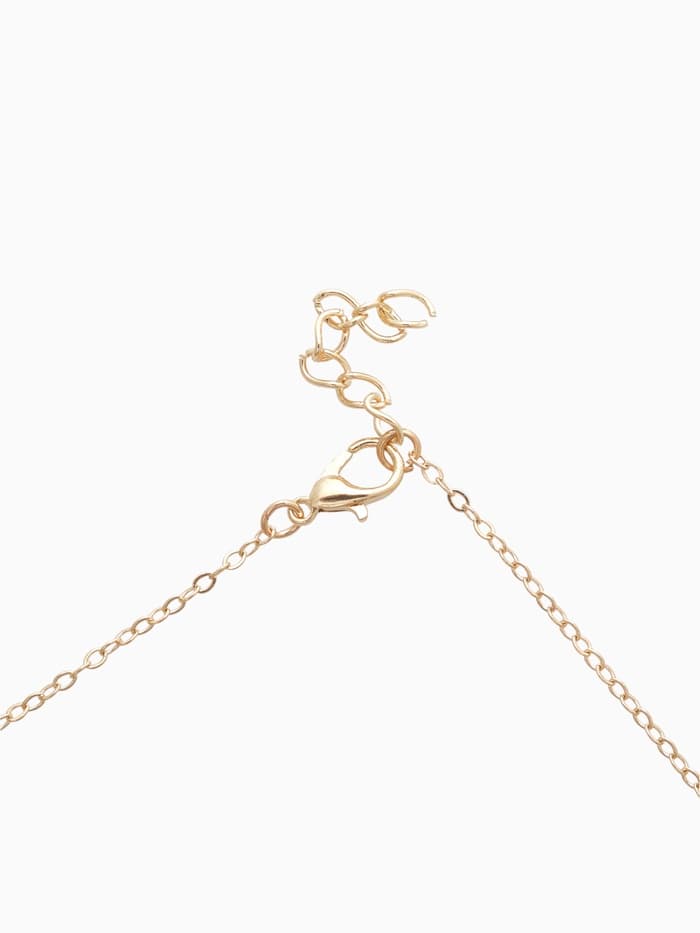 Чокер «Полумесяц», цветной в золоте, 35 см