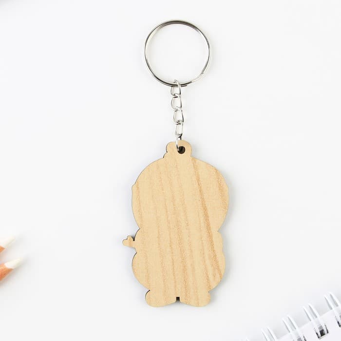 Брелок для ключей деревянный «Крутая утка», 3.8×6 см