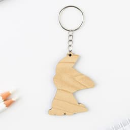 Брелок для ключей деревянный «Собачка с ушками», 4.7×6 см