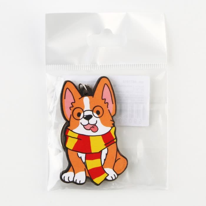 Брелок для ключей деревянный «Корги Поттер», 4.7×6 см