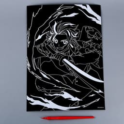 Гравюра «Мальчик аниме» с эффектом голография, А4