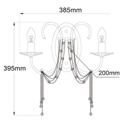 Бра «Валенсия», размер 40x20x40 см, 120Вт IP 20