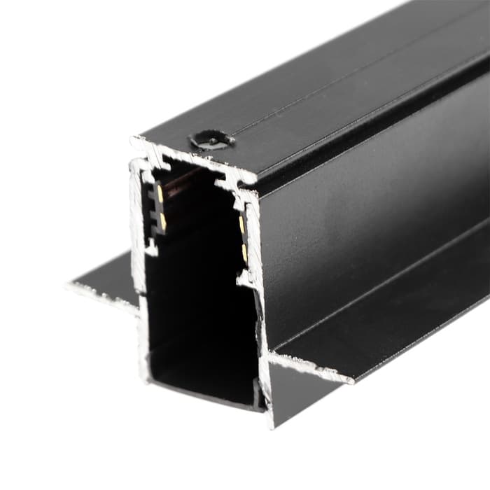 Шинопровод трековый магнитный, однофазный, скрытый монтаж (для гипсокартона), 1 м, IP20, алюминиевый