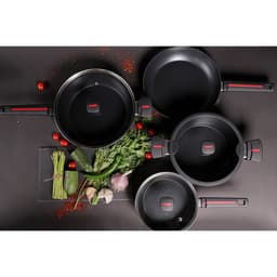 Ковш Magistro Flame, 2.3 л, d=20 см, h=8.8 см, с крышкой, антипригарное покрытие, индукция, чёрный