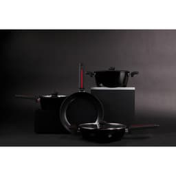 Ковш Magistro Flame, 2.3 л, d=20 см, h=8.8 см, с крышкой, антипригарное покрытие, индукция, чёрный