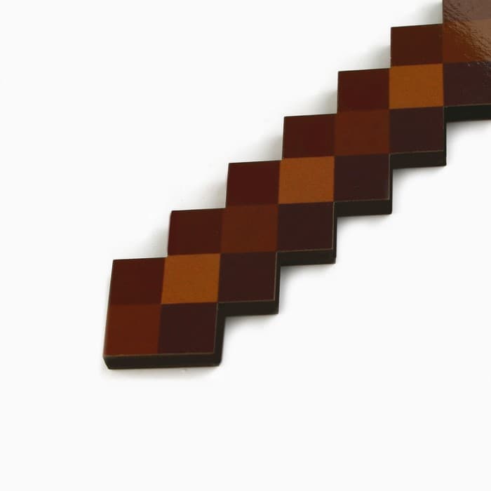 Деревянное оружие, детское сувенирное «Пиксель», топор кирка, 14.2×18.1 см