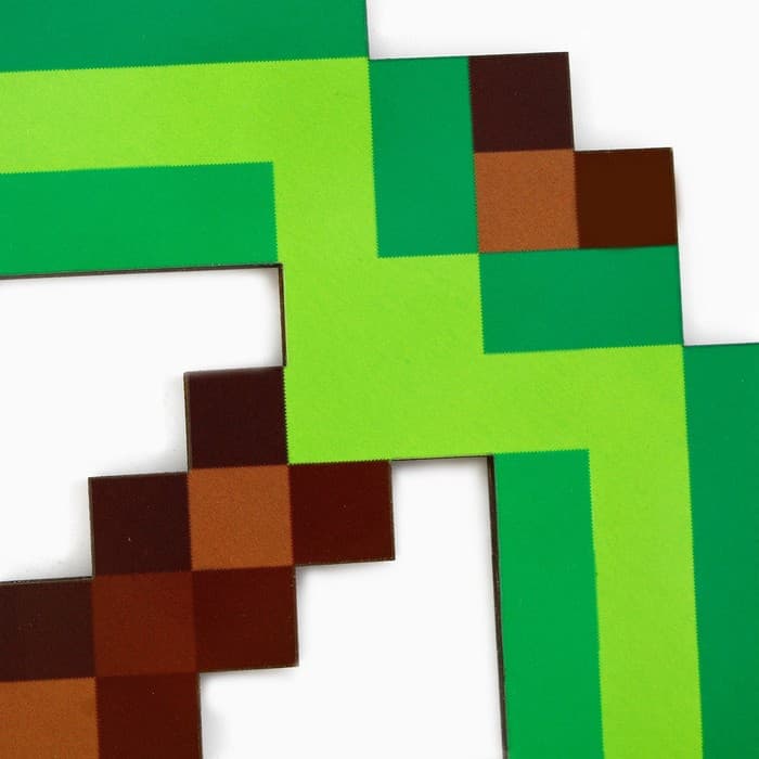 Деревянное оружие, детское сувенирное «Пиксель», топор кирка, 14.2×18.1 см