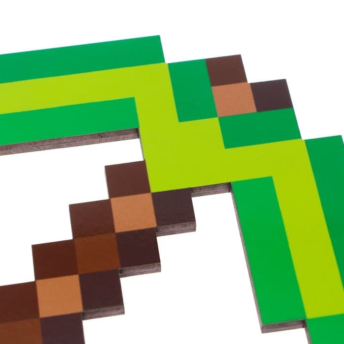 Деревянное оружие, детское сувенирное «Пиксель», топор кирка, 14.2×18.1 см