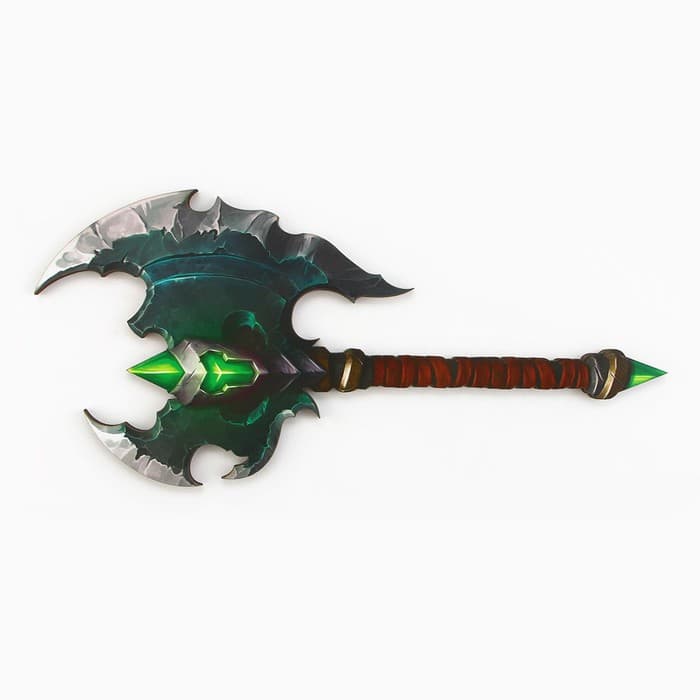 Деревянное оружие, детское сувенирное «Зеленый», топор орка, 11.9×25.6 см