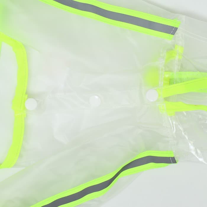 Дождевик - комбинезон для собак, размер XS, ДС 20, ОГ 32 см, вес 1-3 кг, прозрачный, жёлтый