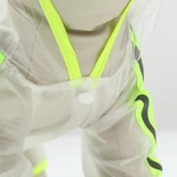 Дождевик - комбинезон для собак, размер XS, ДС 20, ОГ 32 см, вес 1-3 кг, прозрачный, жёлтый